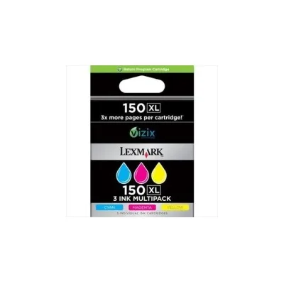MULTIPACK COLORE CARTUCCIA ORIGINALE LEXMARK 14N1807E 150XL CMY Interpret S415