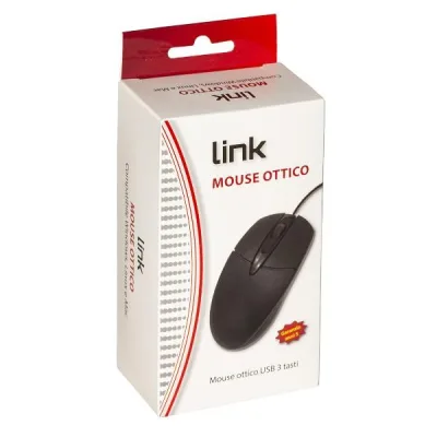 MOUSE OTTICO 1200DPI USB NERO 3 TAS LKMOS35
