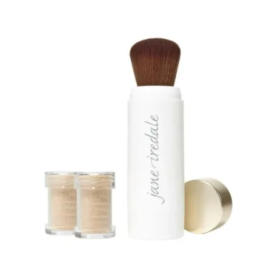 JANE IREDALE POWDER-ME SPF30 REFILLABLE BRUSH + 2 REFILL TANNED 5G