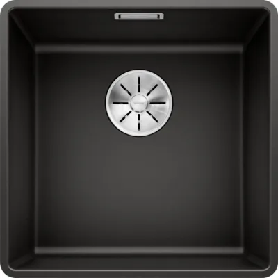Blanco | Lavello una vasca SUBLINE 400-F 1525988 finitura nero da 42.7x42.7 cm - Filotop