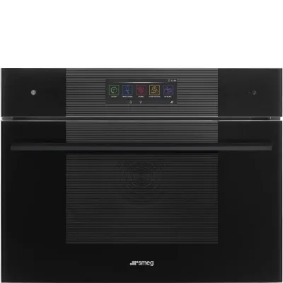Smeg S Forno compatto combinato vapore e microonde Galileo Omnichef SO4106WAPB3 finitura pure black da 60 cm