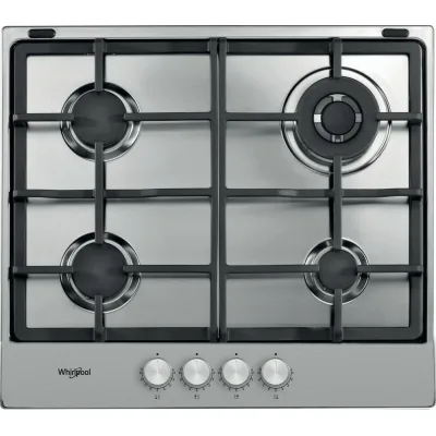 Whirlpool Piano cottura a gas TGML 661 IX finitura inox da 55 cm