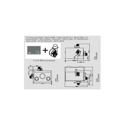 Eva Calòr Kit canalizzazione 9016045700 - 1 ventilatore