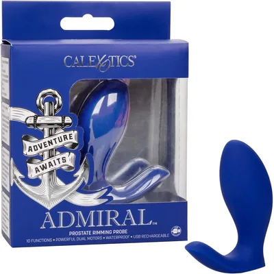 CalExotics Admiral Prostate Rimming Probe Vibratore Prostata USB Blu