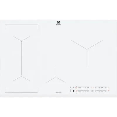 Electrolux Piano cottura a induzione Bridge EIL83443BW in vetroceramica bianco da 78 cm