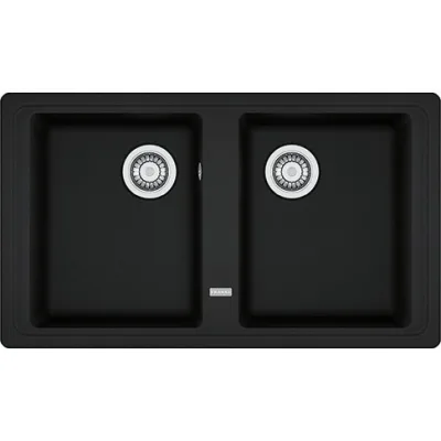 Franke Lavello due vasche Boston BFG 620 114.0661.715 finitura fragranite black matt da 86x50 cm