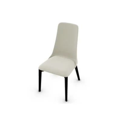 Calligaris OUTLET Sedia Etoile CS1423 con struttura in faggio P132 grafite e seduta in tessuto A02 Denver sabbia