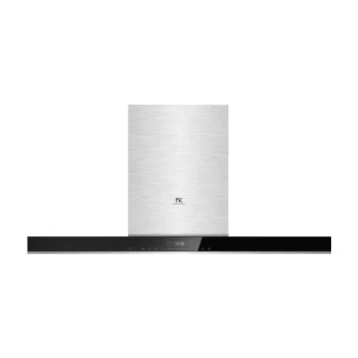 Master Kitchen Cappa a parete MKHD T908-ED Touch BK/XS finitura inox e vetro nero da 90 cm