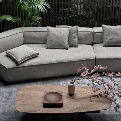 Bonaldo Tavolino Kumo con struttura in metallo e piano a scelta da 151 cm e h. 36 cm