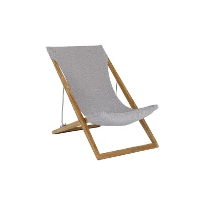 Unopiù Sdraio pieghevole COSETTE con struttura in teak e telo in tessuto tortora - IN PROMOZIONE FINO AL 6/07