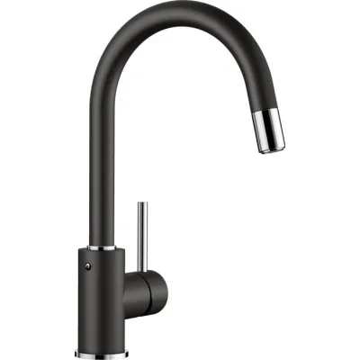 Blanco Miscelatore monocomando con doccetta estraibile MIDA-S 1526146 finitura nero