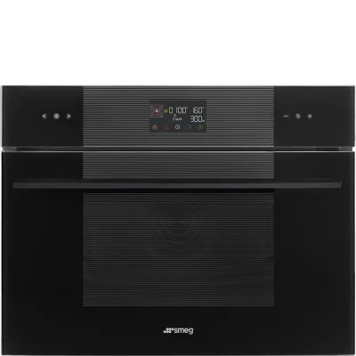 Smeg Forno compatto combinato microonde Galileo SO4102M1B3 finitura Deep Black da 60 cm