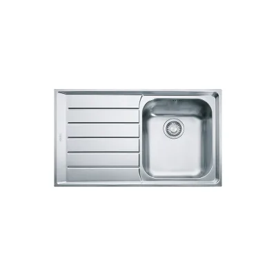Franke: Lavello una vasca con gocciolatoio a sinistra Neptune NEX 611 101.0040.732 finitura inox satinato da 86x51 cm