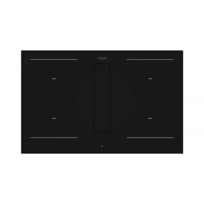 Fulgor Piano cottura a induzione con cappa aspirante integrata Aria+ FHH 800 ID TC BK in vetroceramica nero da 80 cm