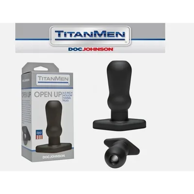 Doc Johnson TitanMen Open Up Anal Plug with Open Tunnel nero
