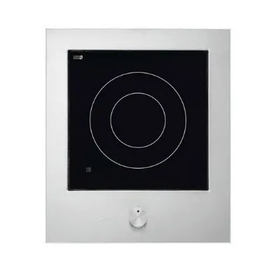 Electrolux | Piano cottura elettrico PZ 1 K in vetroceramica nero con bordo inox da 40 cm