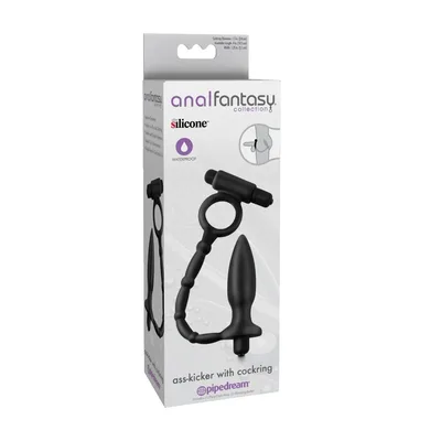 Ass Kicker Stimolatore prostatico plug anale doppia vibrazione 10 cm di inseribi