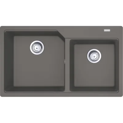 Franke: Lavello due vasche Urban Incasso UBG 620-86 114.0686.773 finitura fragranite stone grey da 86x50 cm