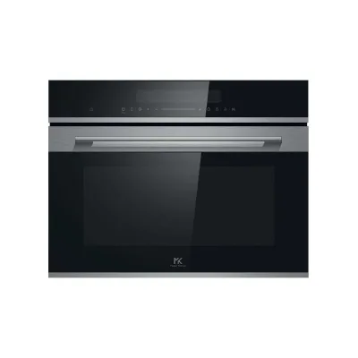 Master Kitchen Forno compatto multifunzione combinato a vapore MKO 45509 CS ED BK finitura vetro nero da 60 cm