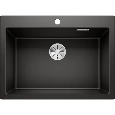 Blanco | Lavello una vasca PLEON 8 1525957 finitura nero da 70x51 cm - Sopratop
