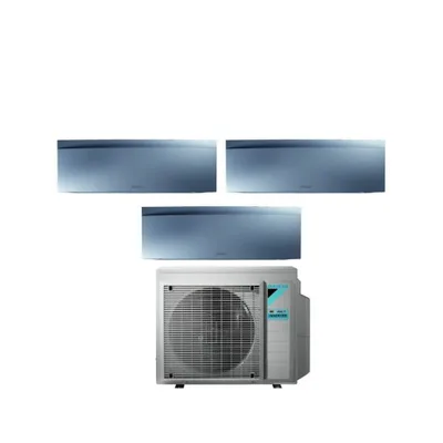 Climatizzatore Condizionatore DAIKIN BLUEVOLUTION Trial split serie EMURA SILVER III Inverter da 7000+9000+9000 btu con 3MXM52N WI-FI INTEGRATO R-32 7+9+9 A+++/A++