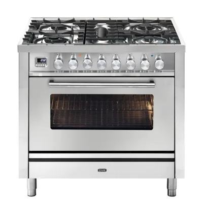 Ilve Cucina P09W Professional Plus P09PDWE3 piano cottura 4 fuochi con pescera con dual da 90 cm - IN PROMOZIONE FINO AL 6/07