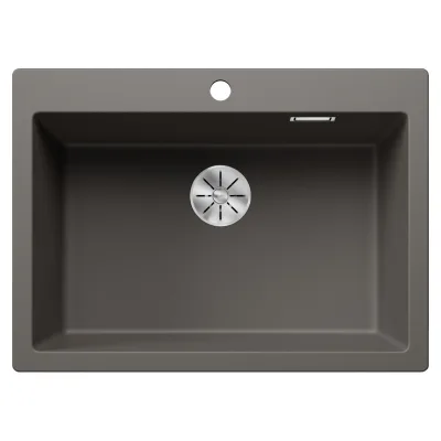 Blanco Lavello a una vasca PLEON 8 Platinum 5527323 finitura grigio vulcano da 70x51 cm - Sopratop