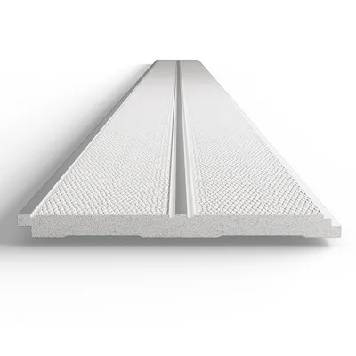 Pannello doga murale 3D decorativo in duropolimero effetto pelle Grigio chiaro e silver 170x12x2800 mm (minimo 5pz)
