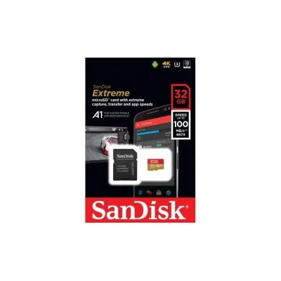 Scheda Memoria Sandisk Extreme Scheda Micro SDHC 32 GB UHS-I U3 A1 Classe 10 90 MB/s + Adattatore SD SDSQUA4-032G-GN6MA