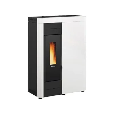 Extraflame Termostufa a pellet ermetica slim VIRNA IDRO.16 1294401 finitura bianco