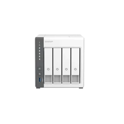NAS SERVER TOWER QNAP TS-433 Processore ARM Cortex-A55 Memoria 4 GB 4 alloggiamenti 2,5" 3,5" USB, RJ-45 2,5 GB