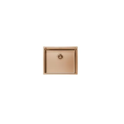 Foster Lavello una vasca 2155 055 finitura acciaio PVD brandy fumè da 54x44 cm