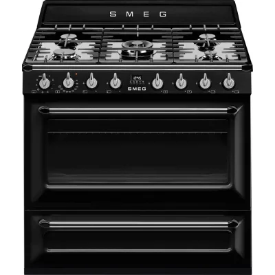 Smeg S Cucina TR90BL2 con forno termoventilato e piano cottura gas finitura nero da 90x60 cm - PROMOZIONE ATTIVA FINO AL 19/10