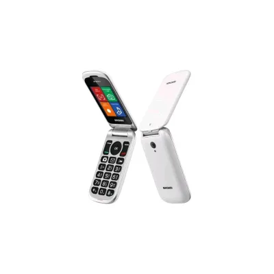 BRONDI STONE+ DUAL SIM 2.4" CLAMSHELL FLIP ATTIVO FOTOCAMERA TASTI CHIAMATA DIRETTA TORCIA ITALIA WHITE