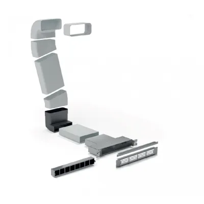 Airforce Kit installazione filtrante + griglia evacuazione aria + kit filtro odori ceramico KTFOBH6F zoccolo H6/8 cm