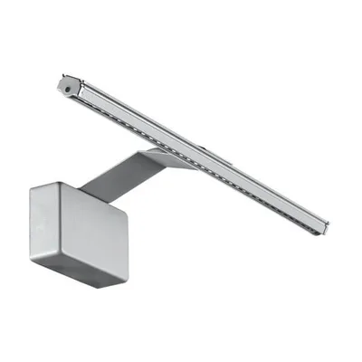 Applique moderna in alluminio goffrato argento, luce calda, LED da 5W, 30.5x15cm