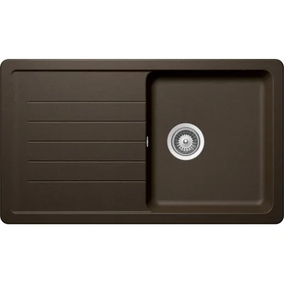 Schock Lavello una vasca con gocciolatoio TOLEDO D100 TOLD100A87 finitura bronze da 86x50 cm
