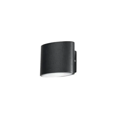 Applique da esterni nera moderna in alluminio, luce doppia emissione, 2 LED 4W, CCT, 12.9x10cm