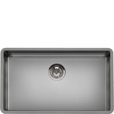 Smeg S Lavello una vasca VSTR71DKX finitura acciaio nero da 75x44 cm - Sottotop