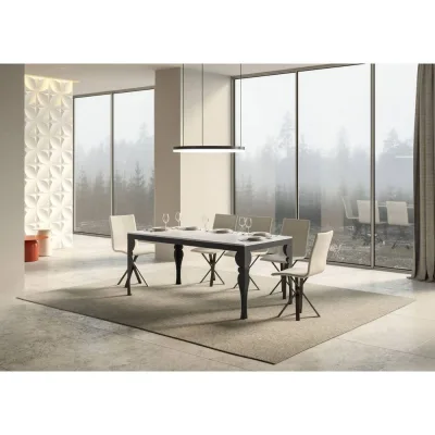 Itamoby Tavolo allungabile Paxon Evolution in nobilitato e talaio in ferro antracite da 180(284)x90 cm