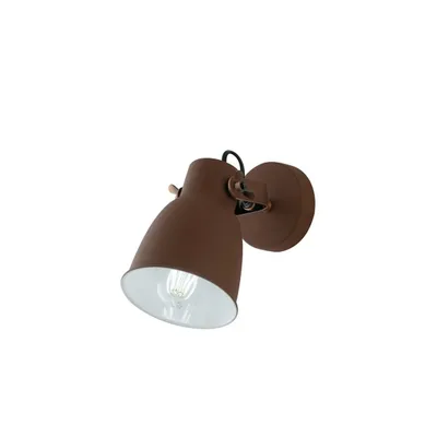 Applique in metallo bronzo, interno bianco, rifiniture in nichel, 1 luce E27, 22x10cm