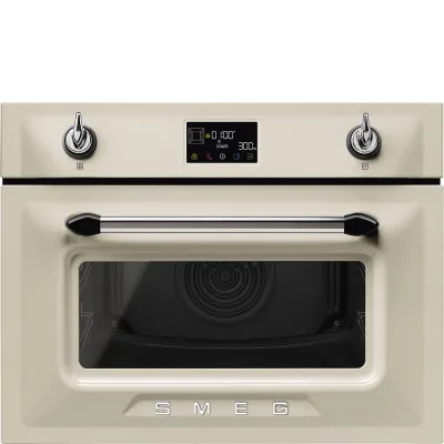 Smeg S Forno compatto combinato microonde Galileo SO4902M1P finitura panna da 60 cm - IN PROMOZIONE FINO AL 6/07