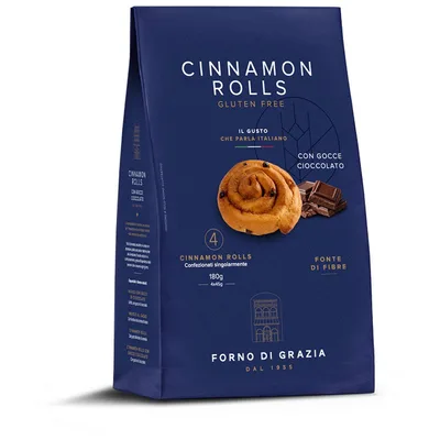 Fdg cinnamon rolls gocce cioccolato 4 pezzi da 45 g