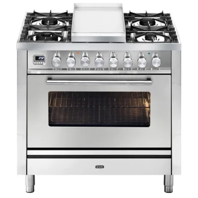 Ilve Cucina P09W Professional Plus P09FDWE3 piano cottura 6 fuochi con fry top e dual da 90 cm - PROMOZIONE ATTIVA FINO AL 19/10