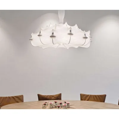 Flos Lampada a sospensione a luce diffusa Zeppelin 1 finitura bianco