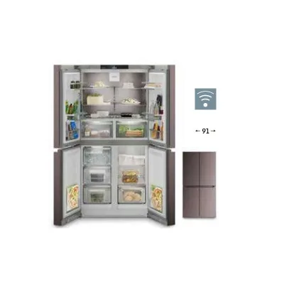 Liebherr Frigorifero side by side FrenchDoor a libera installazione MBtsdi 9024 finitura TerraSteel da 91 cm