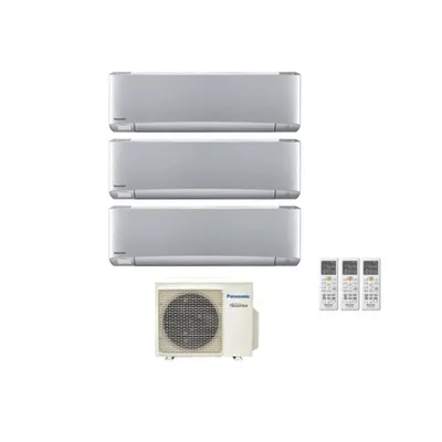 Climatizzatore Condizionatore Trial Split PANASONIC 9000+9000+9000 Btu Serie ETHEREA SILVER Inverter Con CU-3Z68TBE WI-FI INTEGRATO 9+9+9 A+++/A+