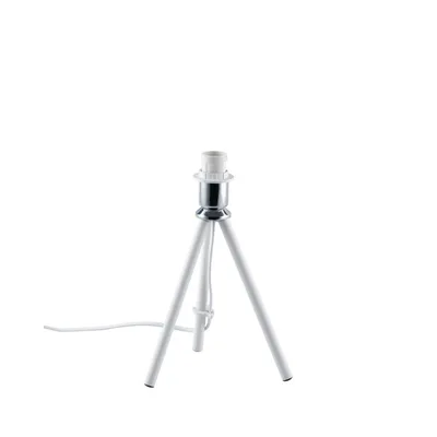 Base lampada da tavolo in metallo bianco, 1 luce E14, 25cm