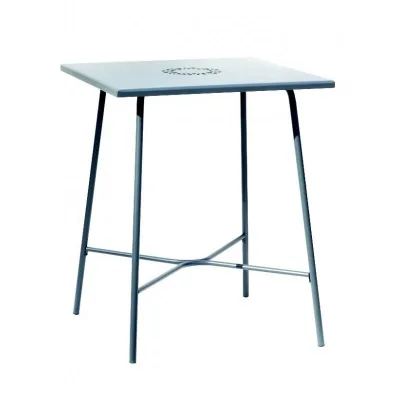 RD Italia Tavolo fisso smontabile LA ROTONDA con struttura e piano in acciaio da 80x80 cm e h.105 cm