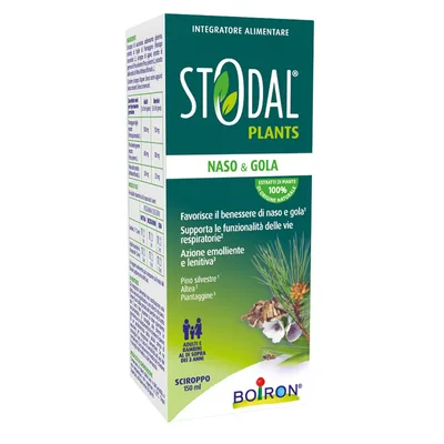 Stodal plants naso e gola sciroppo 150 ml senza glutine naturalmente privo di lattosio